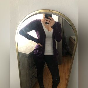 Dark purple cardigan sweater with pockets